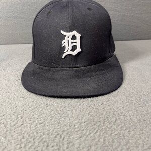 Detroit Tigers Hat 7 3/8 Fitted Blue New Era 59Fifty Baseball Cap